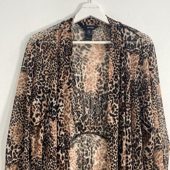 Ali Miles Open Front Animal Print Cardigan XL - Picture 2 of 8